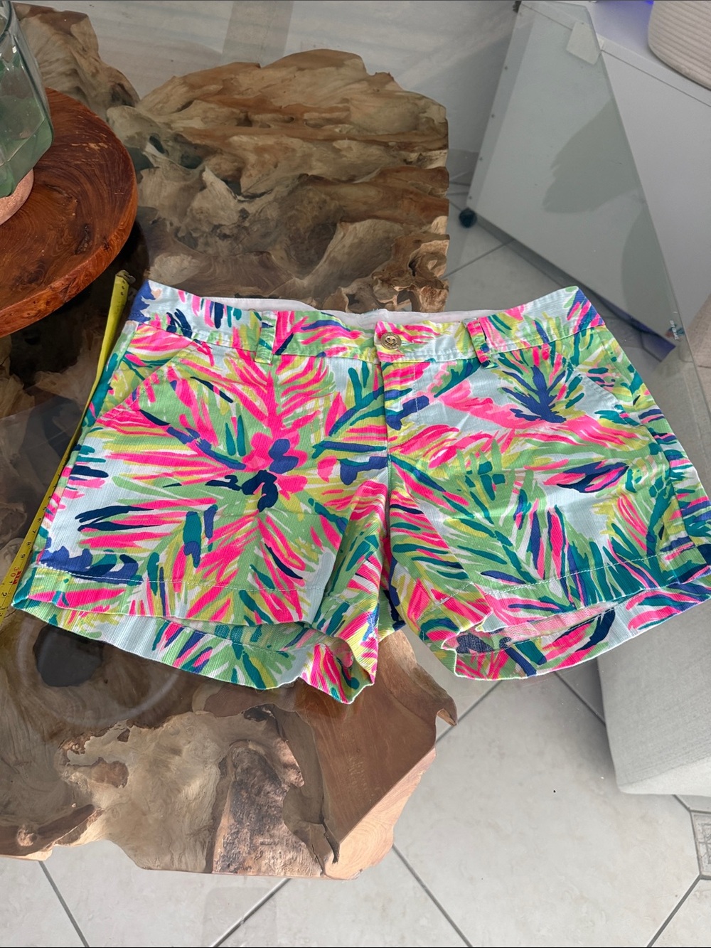 Lilly Pulitzer Neon Tropical Print Shorts - Pink, Green, Blue